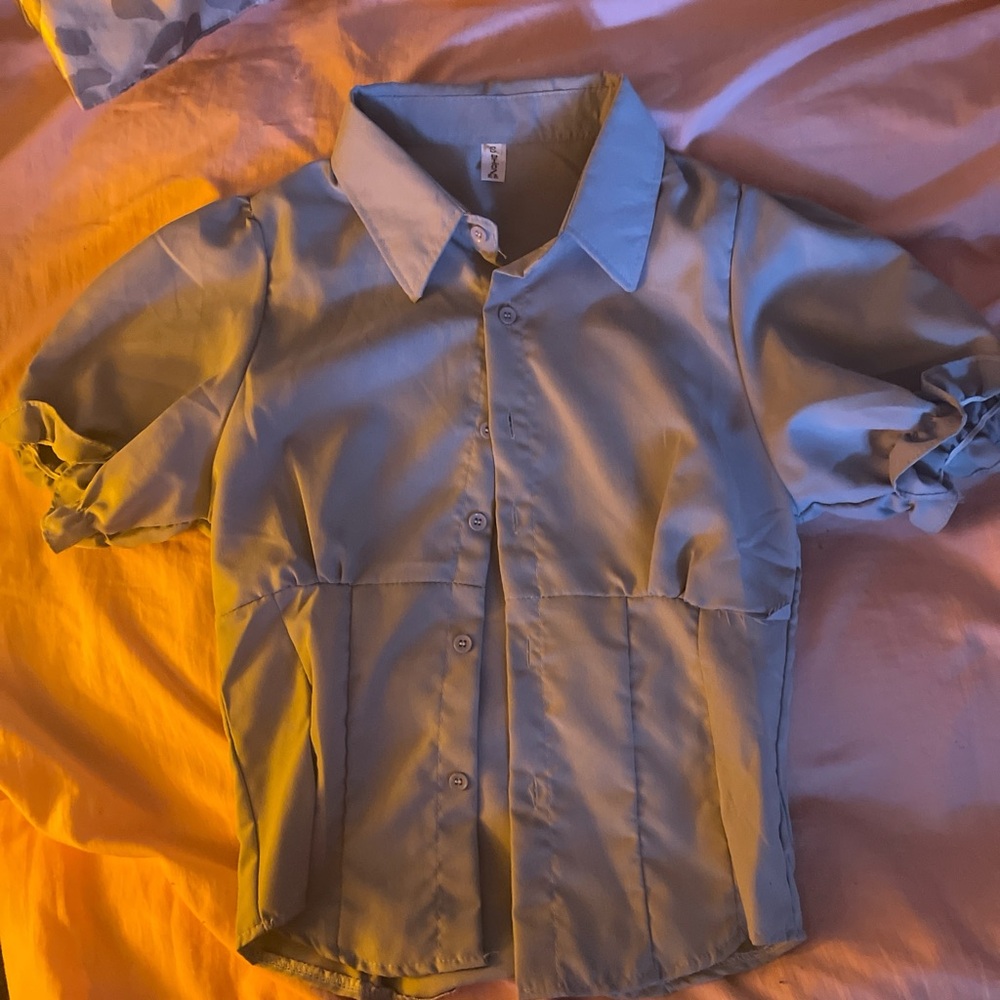 Blue Button-Up Shirt
